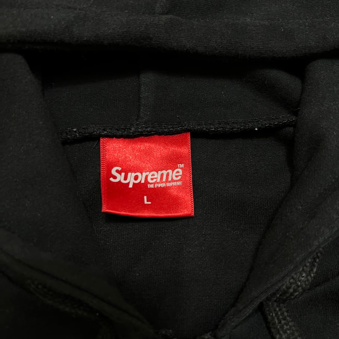 슈프림 박스로고 와펜 후드집업 [블랙] L/100 상품이미지5