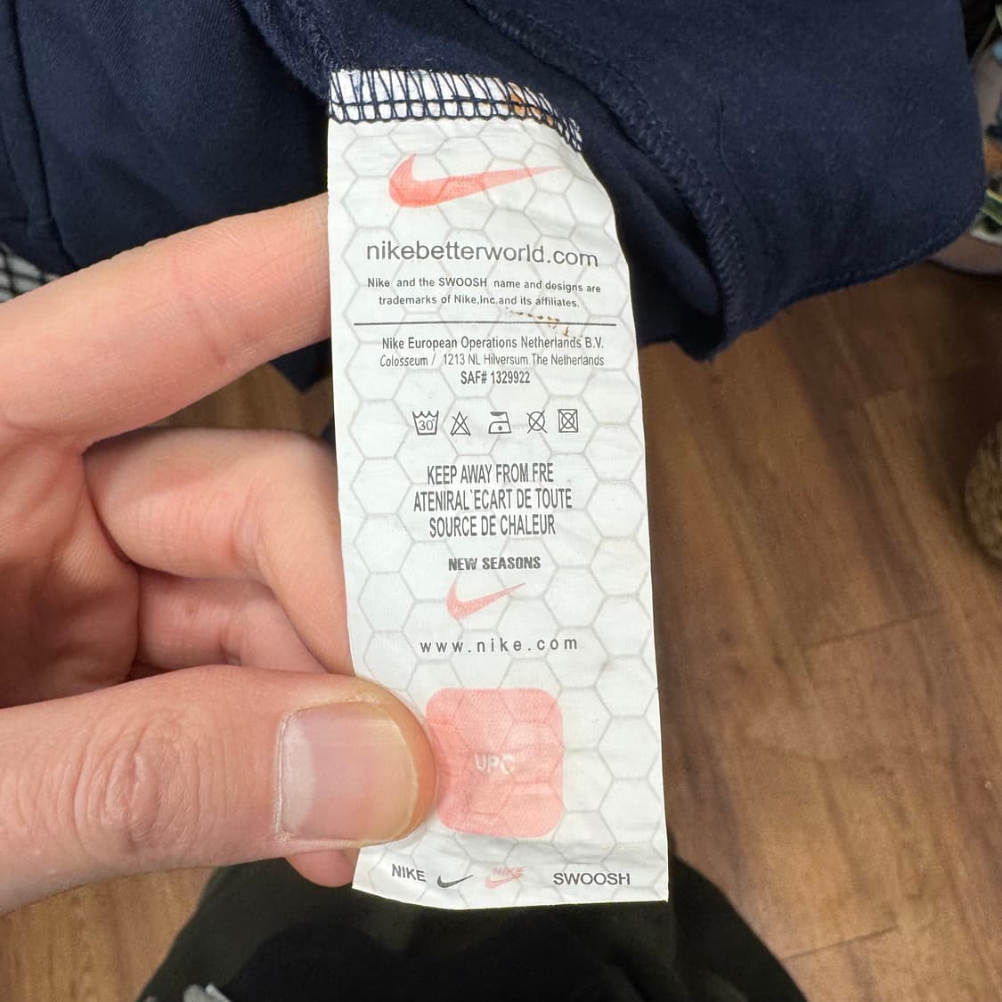 나이키 에어 후드 트랙 자켓 전면 스우시 로고 포인트 네이비 화이트 상품이미지9