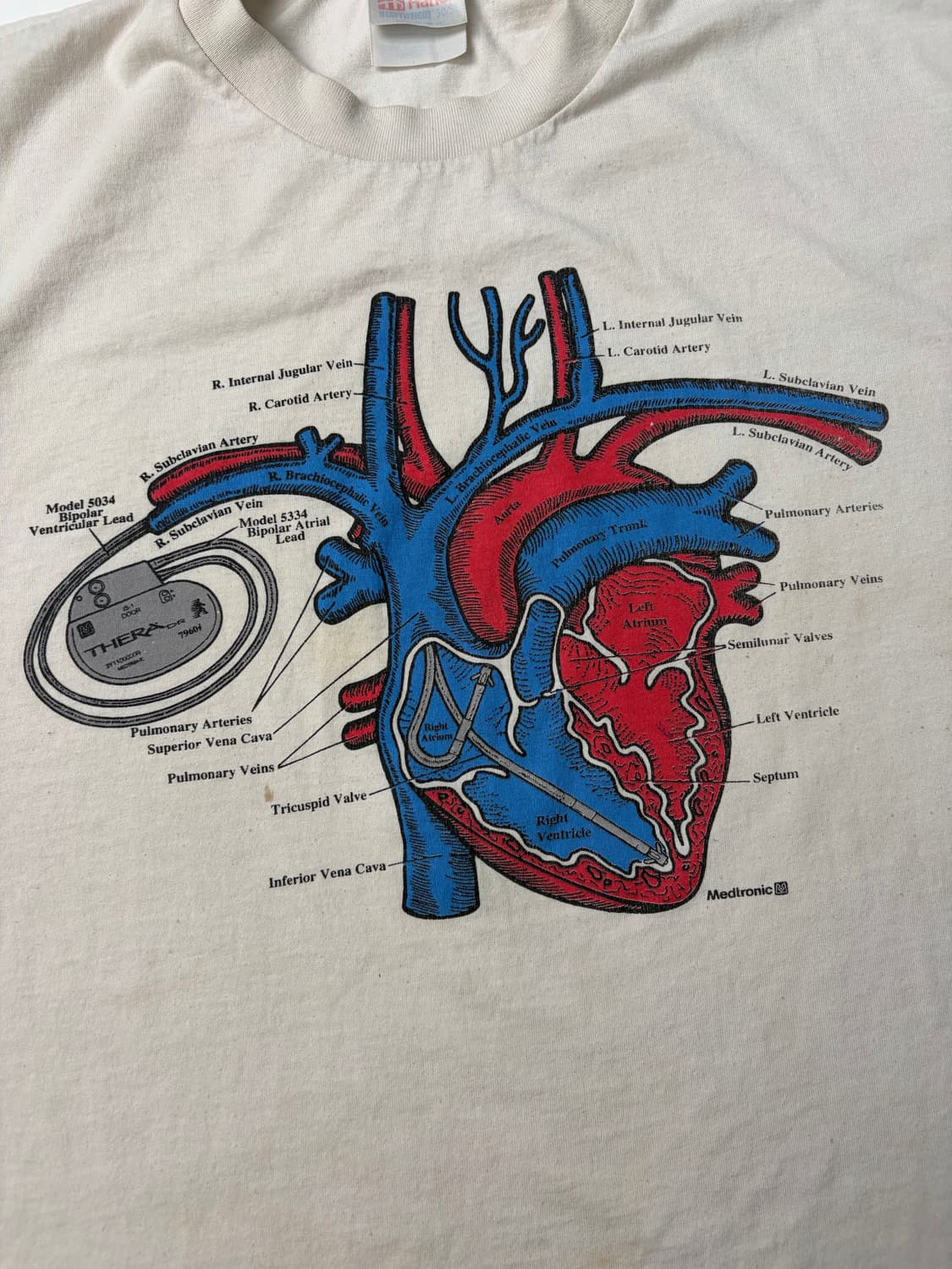 90s Anatomy Tee (white) 상품이미지6