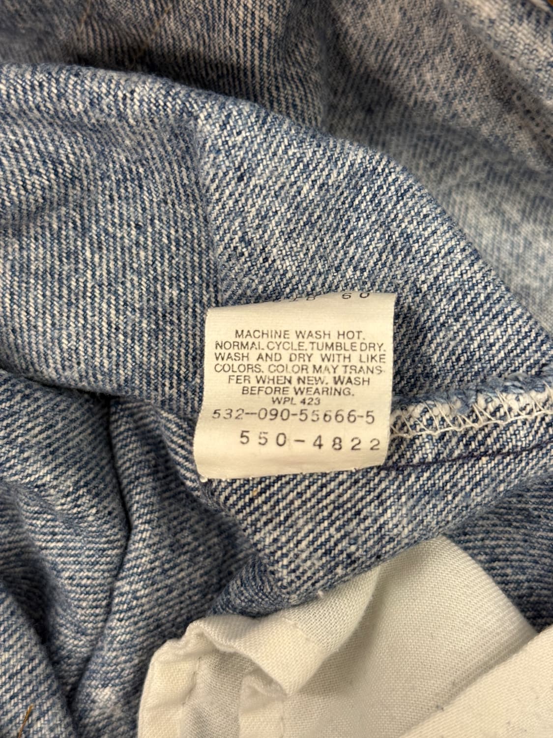 90s USA Levi's 550 Relaxed Acid Wash Den 상품이미지8