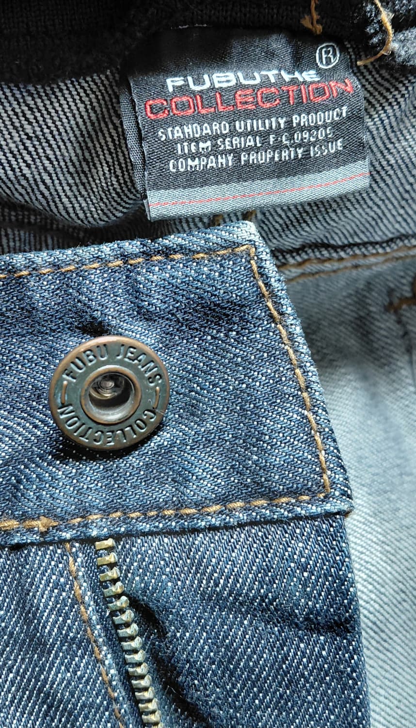 FUBU THE COLLECTION 00's 자수&레더 패치 생지 데님 상품이미지6