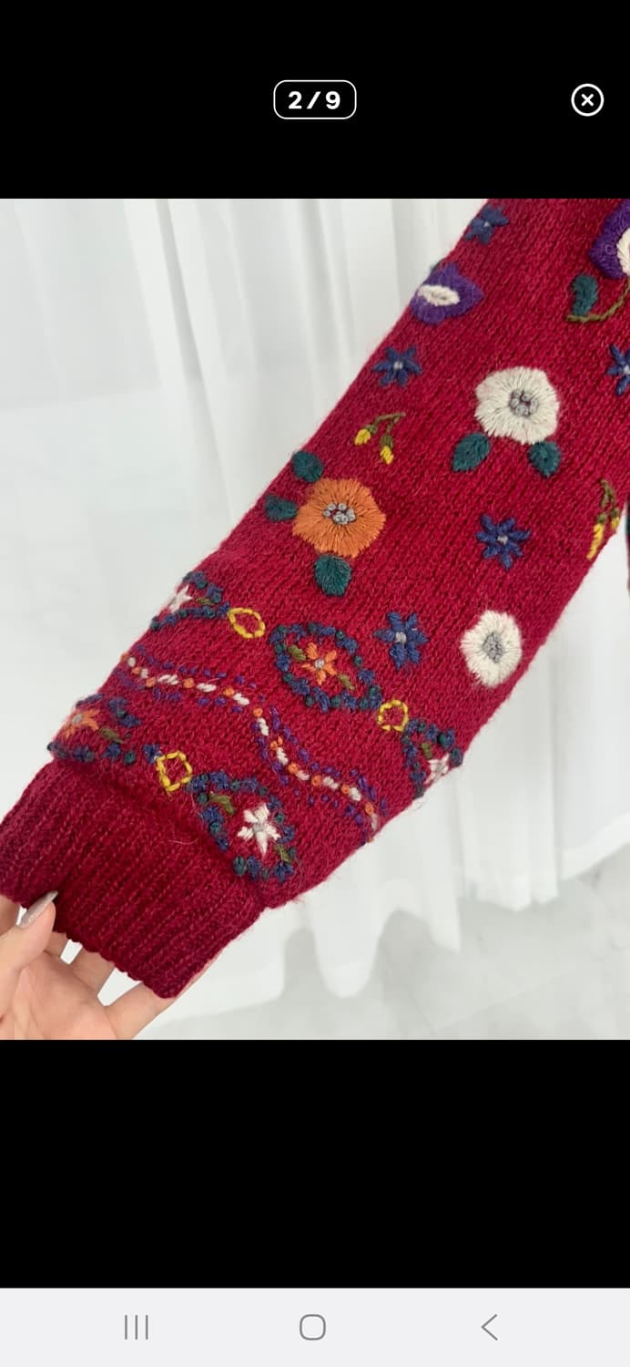 입체 꽃 니트스웨터 상품이미지2