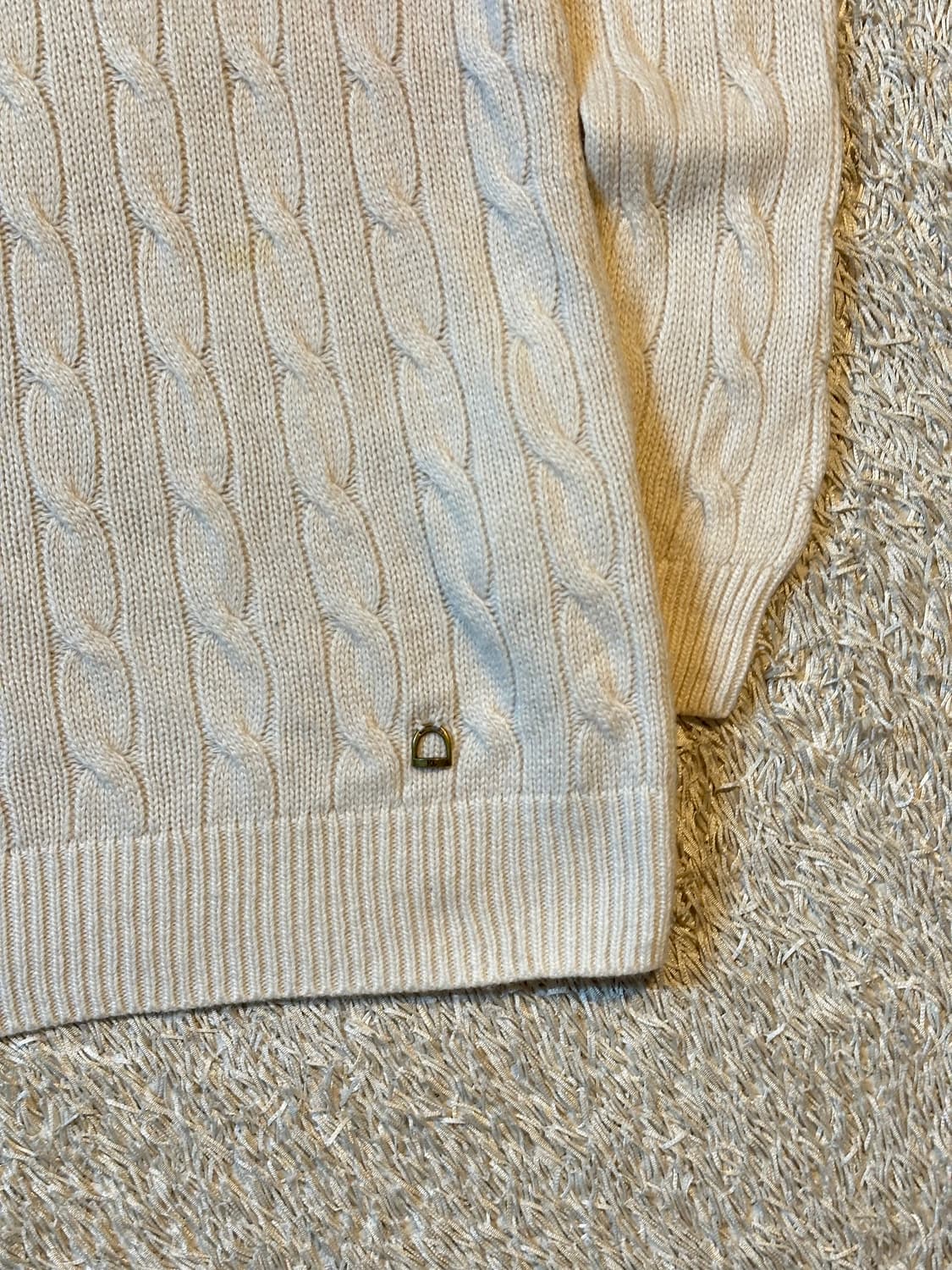 폴로 스포츠 신형 케이블 울 캐시미어 꽈배기 니트 아이보리 상품이미지3