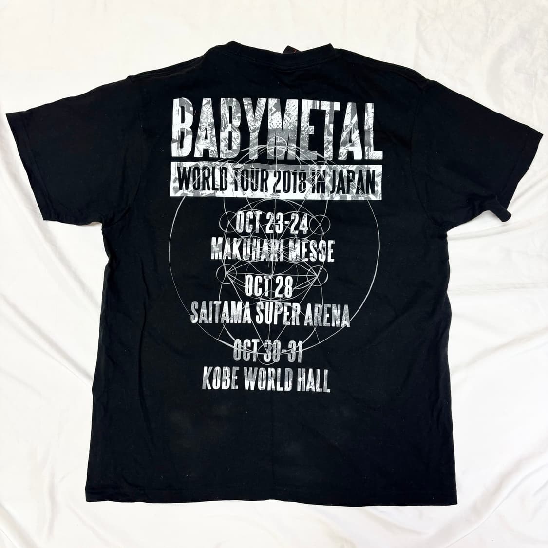 Babymetal 베비메탈 공식 2018 투어 티셔츠 락시크 고스 펑크 상품이미지2