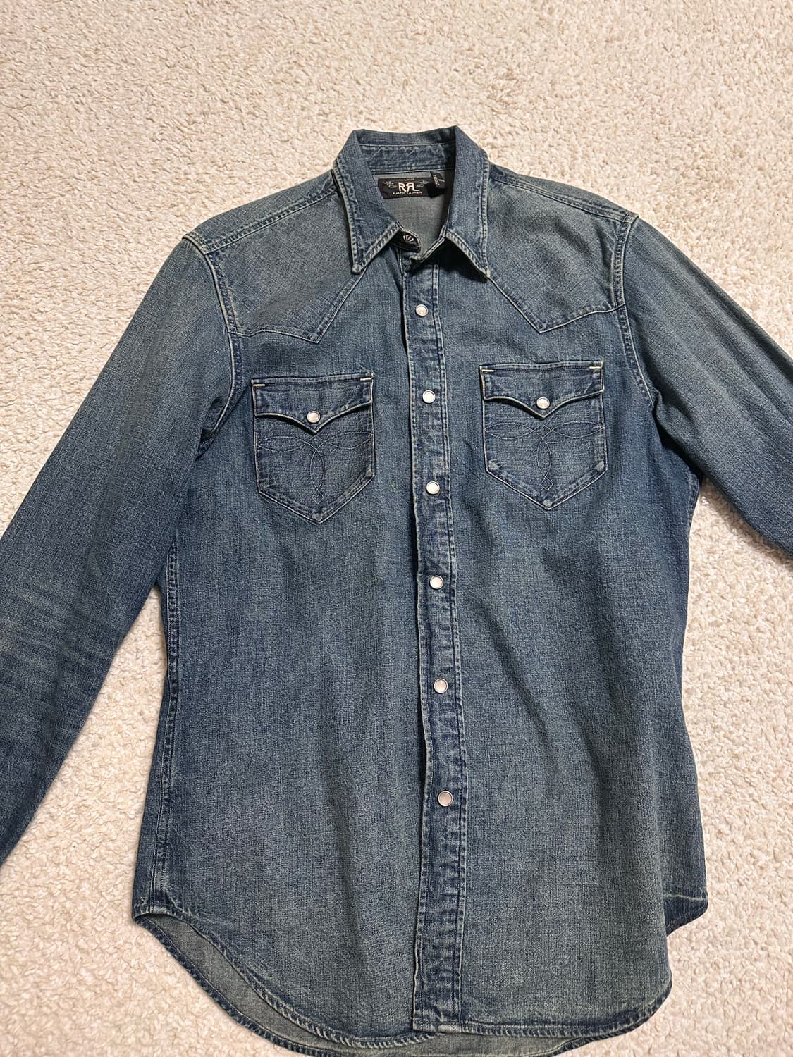 rrl 웨스턴데님셔츠 다크워시 m 상품이미지1