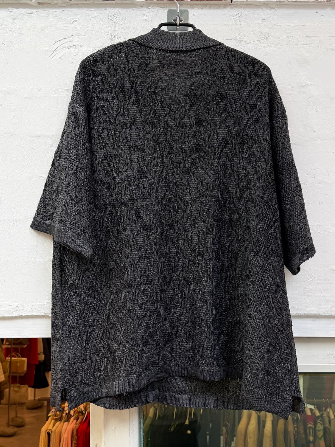 WYM 자카드 메쉬 니트 반팔 셔츠 S 상품이미지7