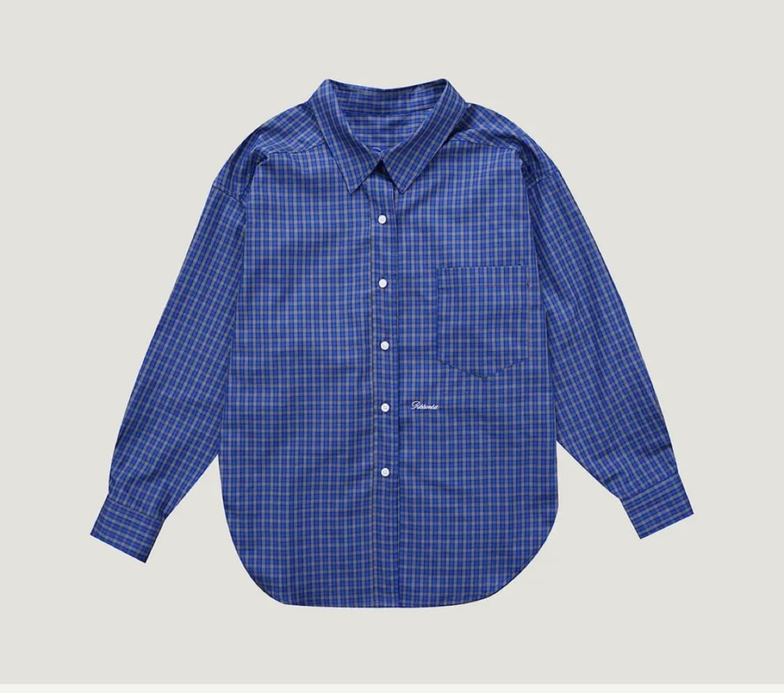 Ribbonbit Indigo blue check shirts  상품이미지1