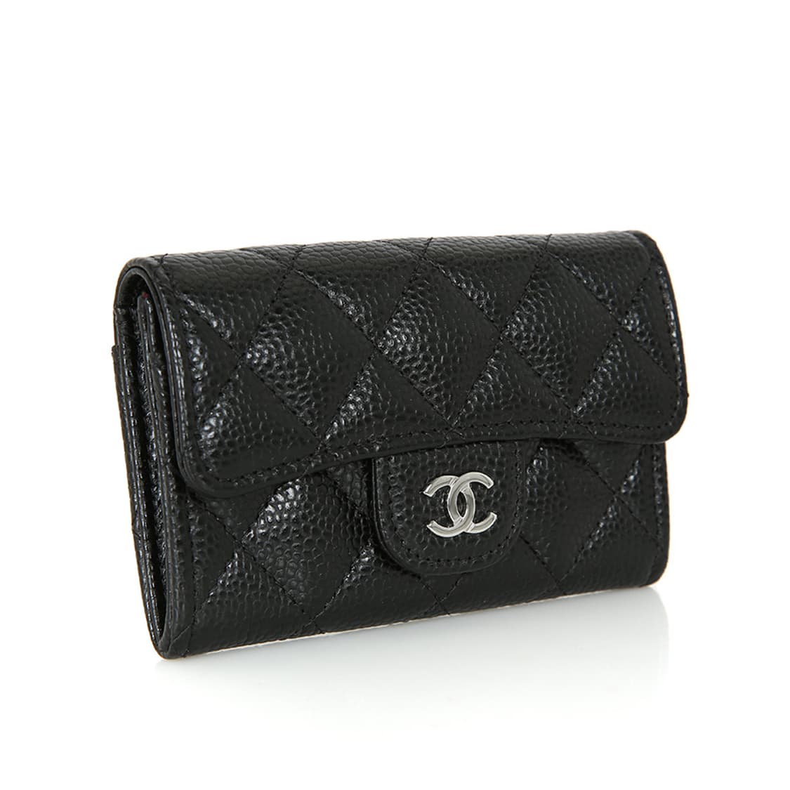 샤넬 클래식 캐비어 플랩 카드지갑 똑딱이 블랙 지갑 AP0214 상품이미지3