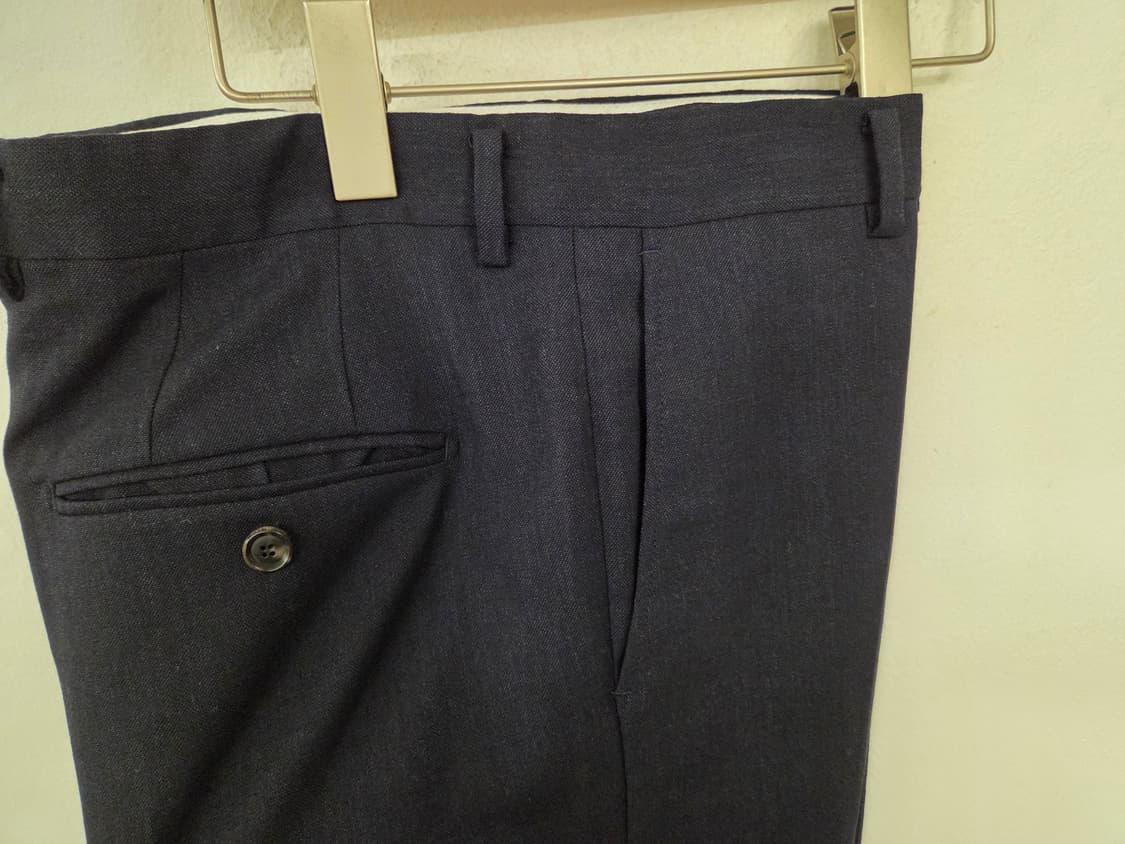 시스템 슬림핏 블랙 정장 바지 상품이미지2