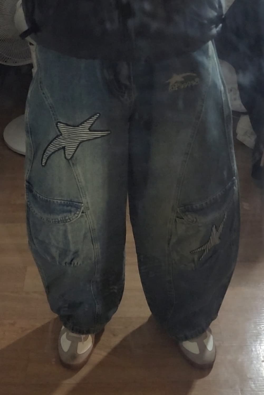 스타 플랩 포켓 와이드 데님 팬츠 M (새제품) 상품이미지2