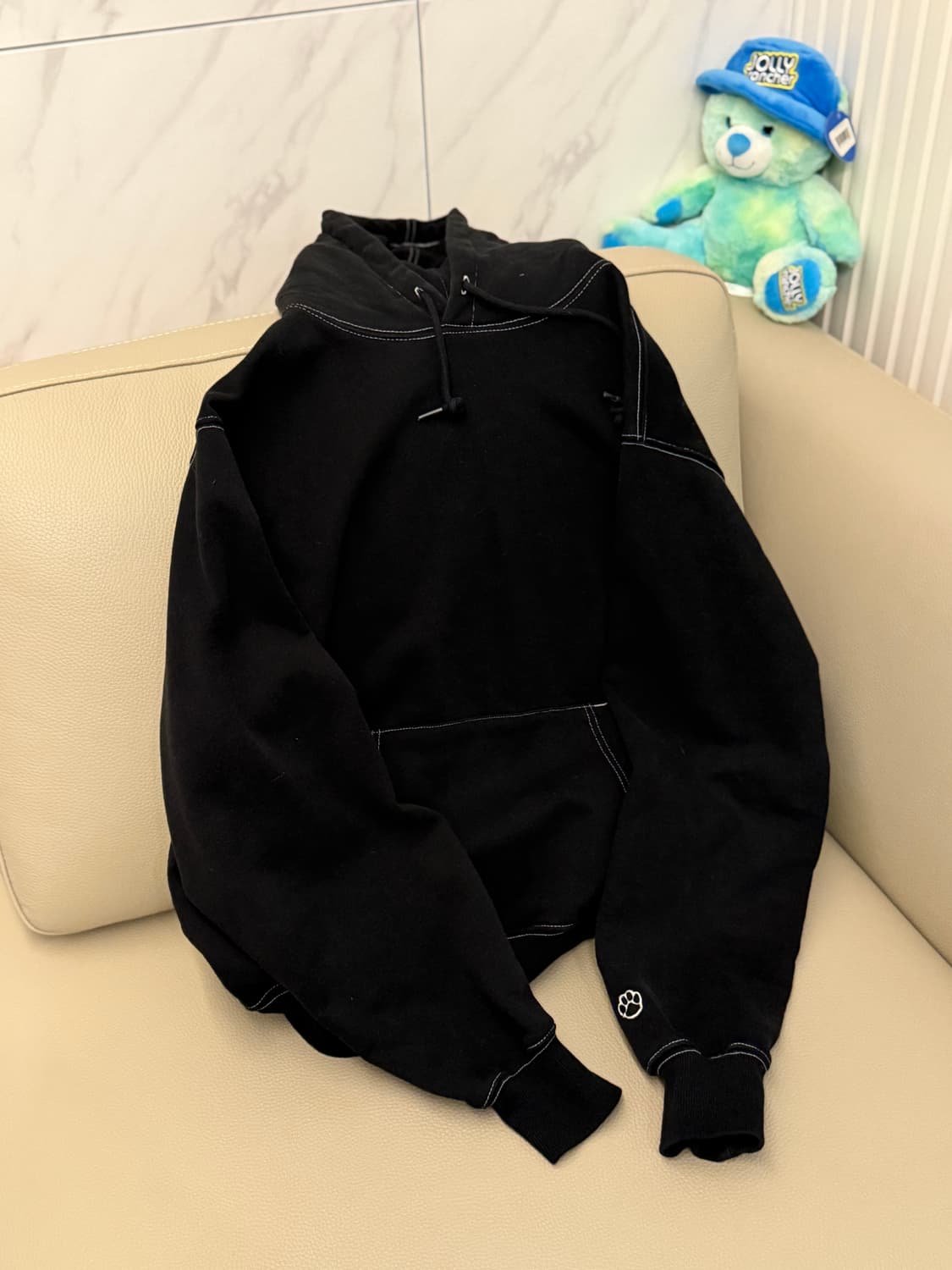 디스이즈네버댓 PAW Hoodie Black 기모 후드 상품이미지4