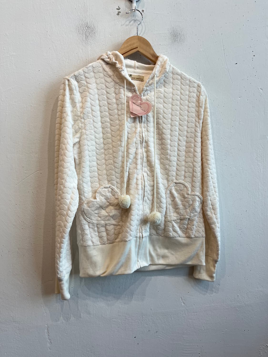 petit marais JPN 하트 플리스 후드집업 미사용품 상품이미지1