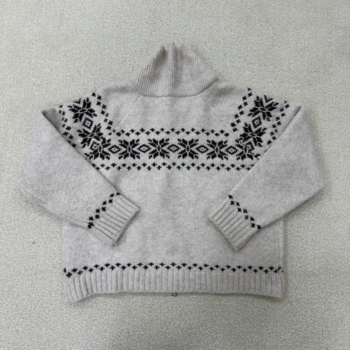 실측확인 빈티지 노르딕 패턴 니트 집업 0126T1 상품이미지2