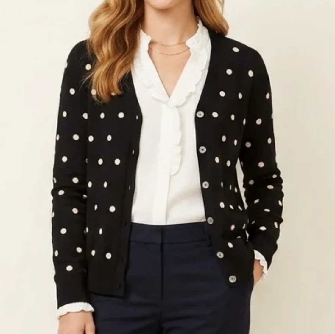 띠어리(Theory) 폴카 도트 울 가디건 ~55반 상품이미지1
