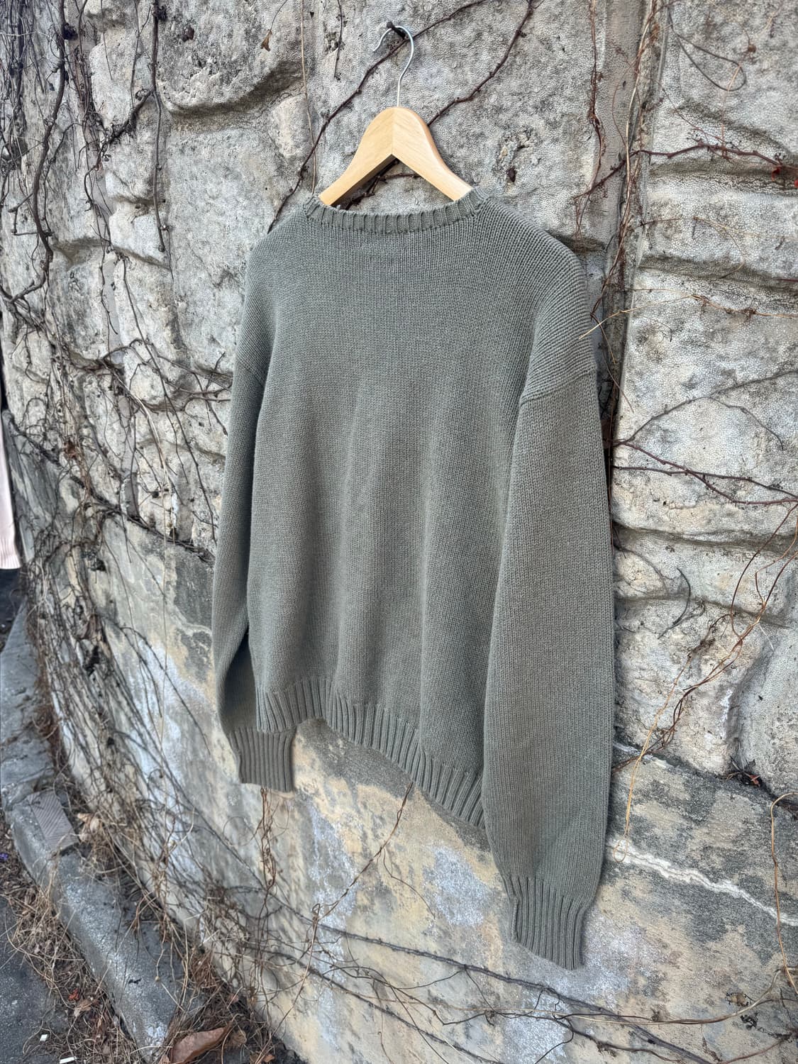 90s 폴로 랄프로렌 빈티지 코튼 투톤 니트 xl 상품이미지4