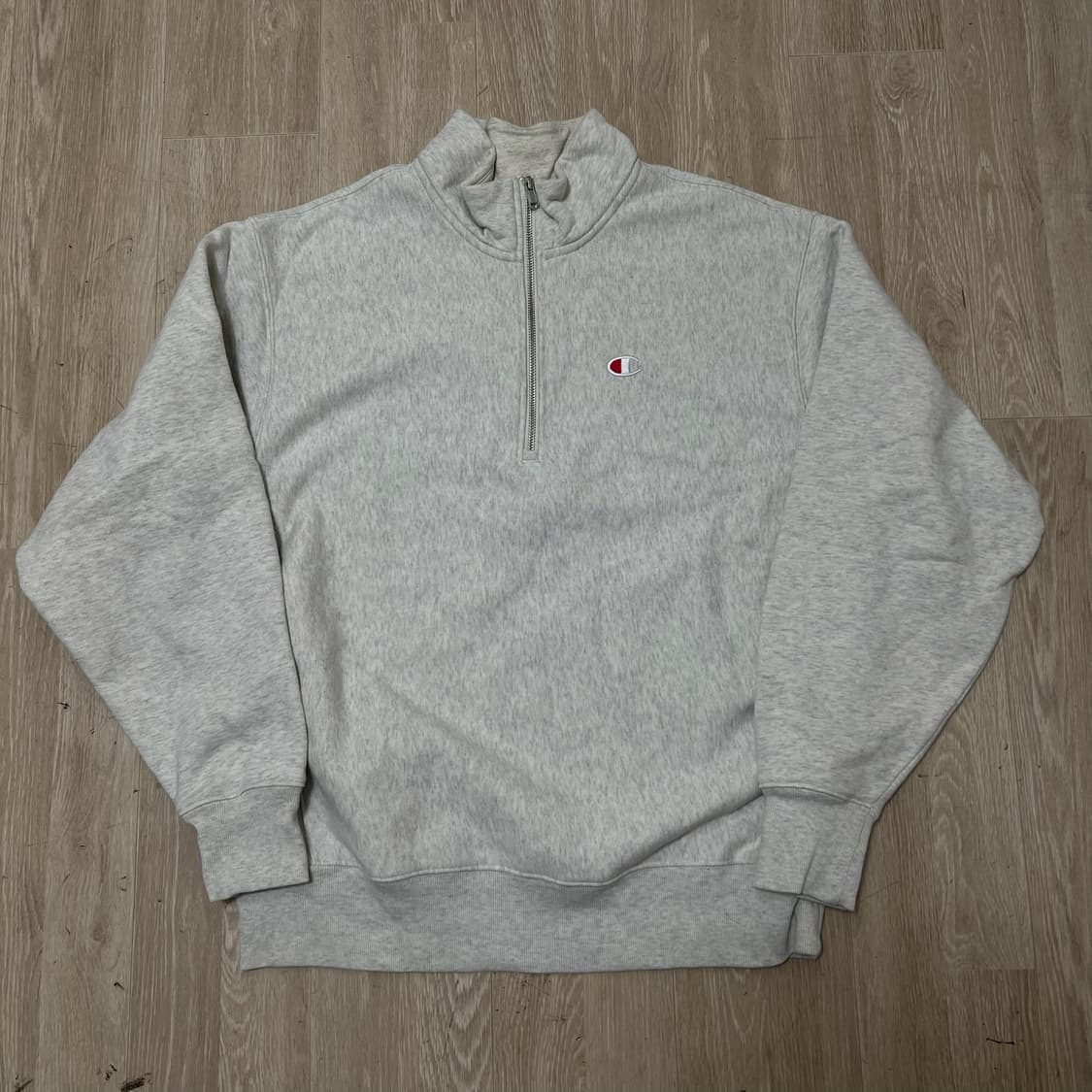 챔피온 어센틱 로고 반집업 맨투맨 L/100  상품이미지1