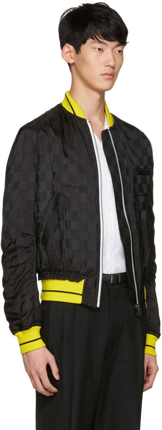 하이더 아커만 / 블랙 체커 자카드 봄버 / XS 상품이미지3