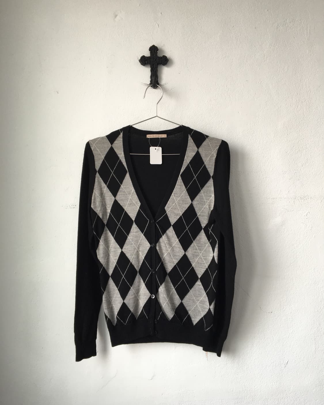 Argyle pattern knit cardigan 상품이미지2