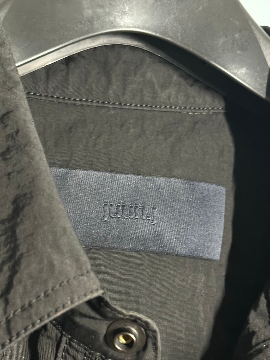 준지 (Juun.J)가죽 와펜 나일론 집업 셔츠자켓 상품이미지3