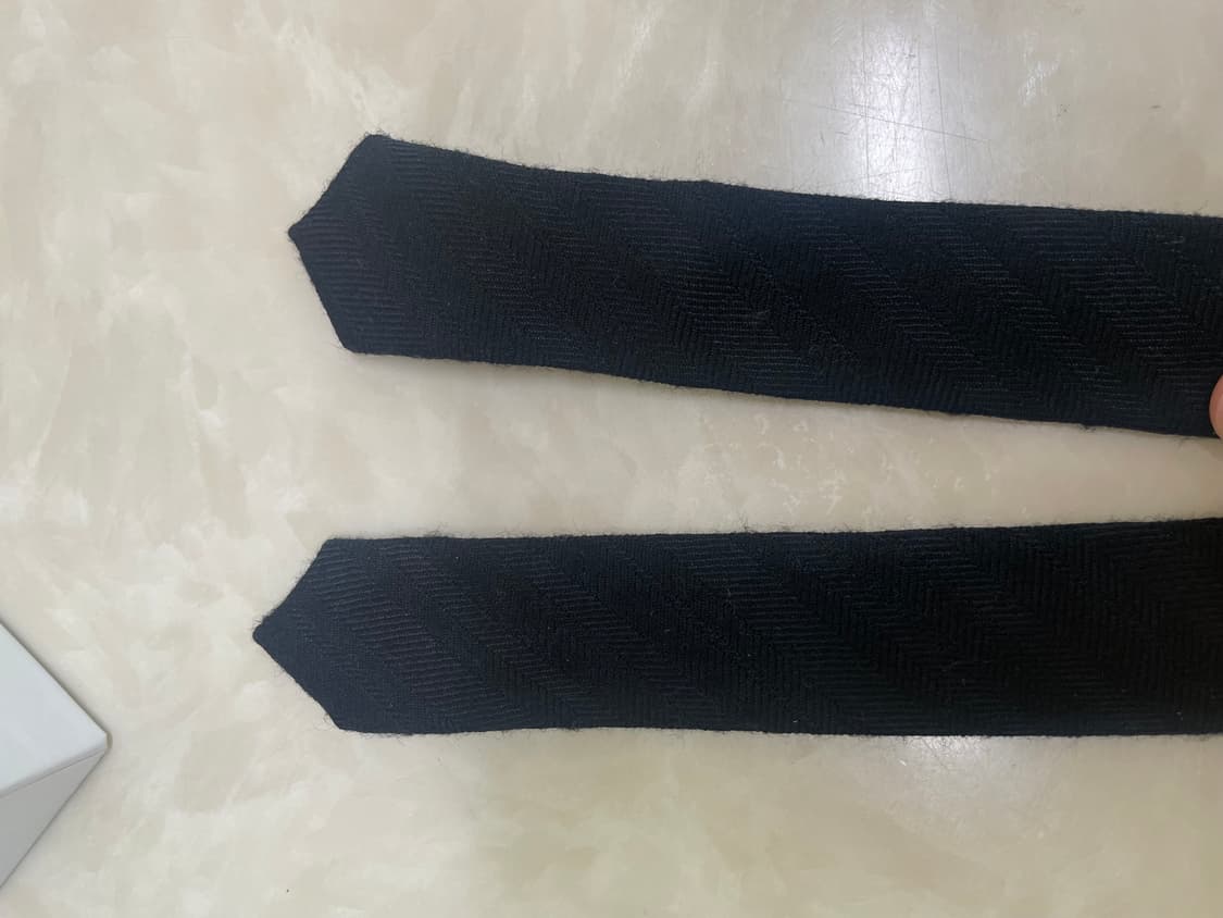 해칭룸 헤링본 울 타이 블랙 상품이미지4