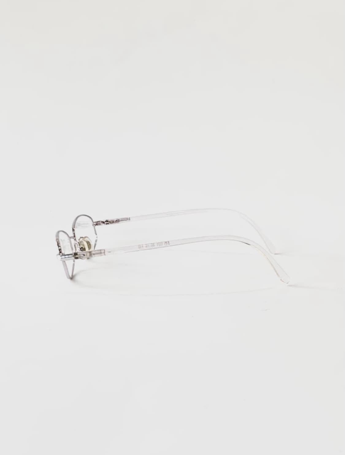 Small 실버 메탈 투명템플 오벌 데드스탁 연핑크 상품이미지5