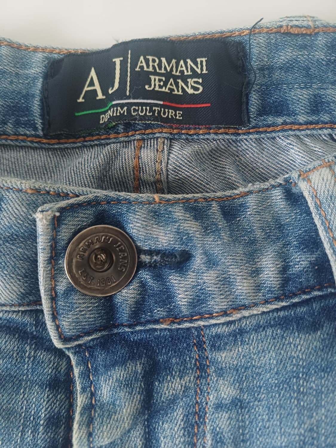 [Made in Italy]아르마니 진스 빈티지 이글 로고 데님(32) 상품이미지3