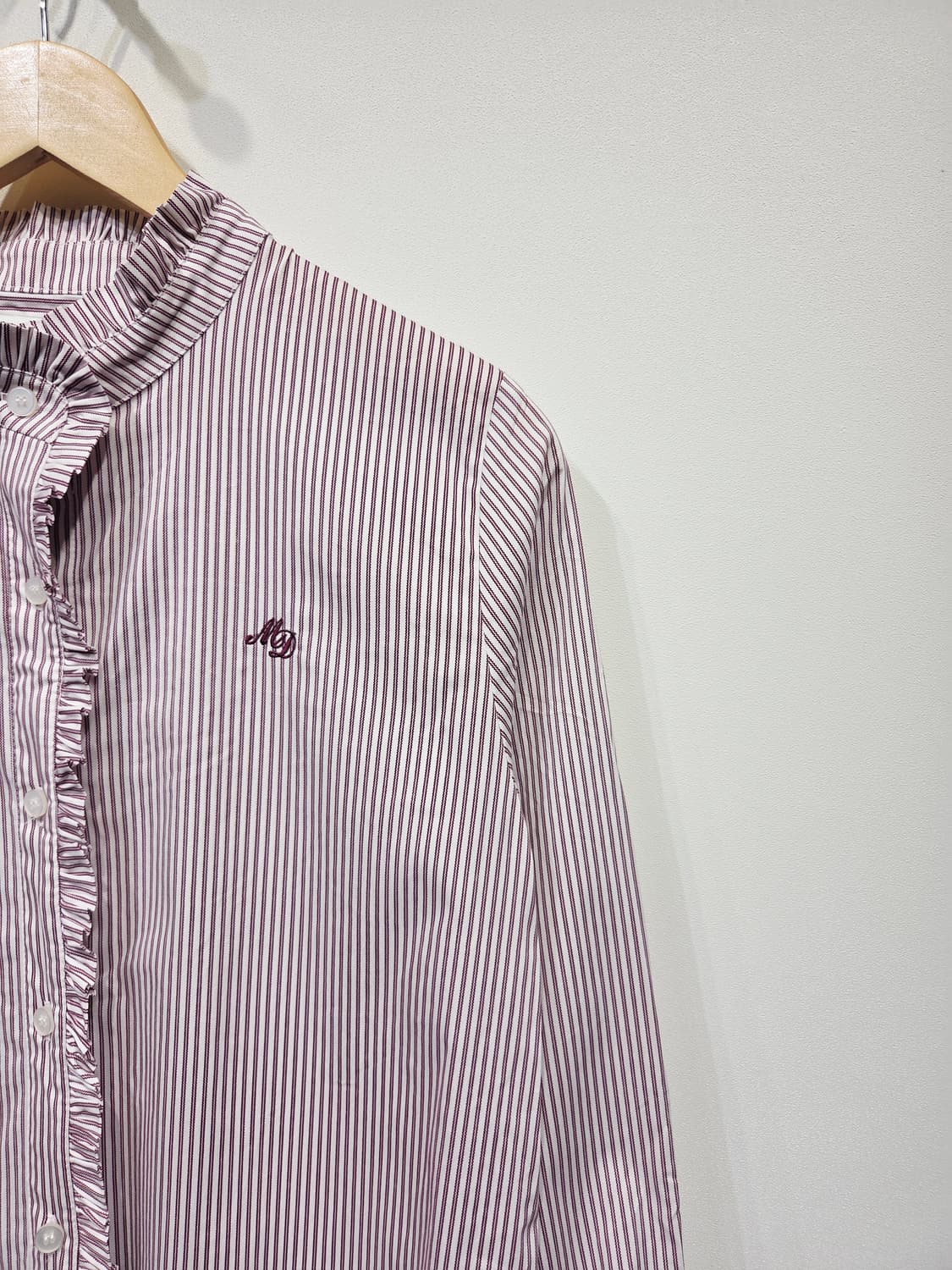 MOKDAN. 여자 스프라이트 와인 프릴 셔츠_호칭2 상품이미지3