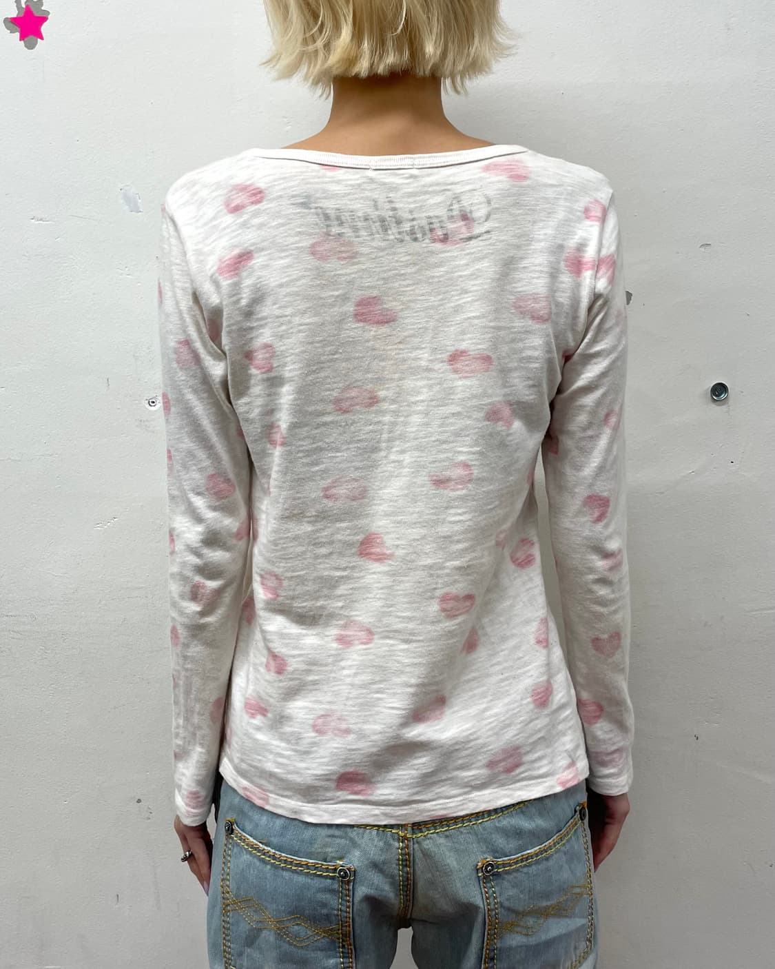 Heart, teddy bear, lovely long sleeve  상품이미지3