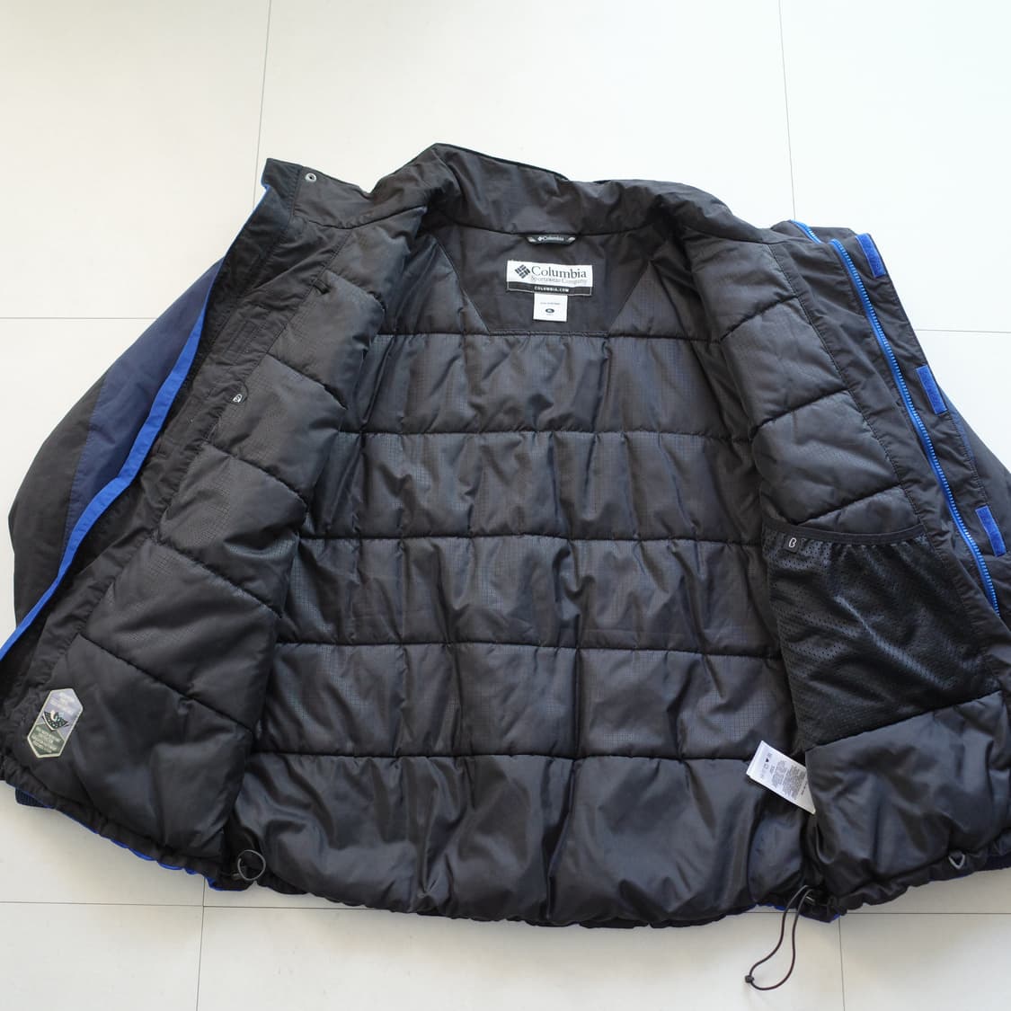 90s 컬럼비아 옴니쉴드 패딩 자켓 블루 XL 상품이미지6