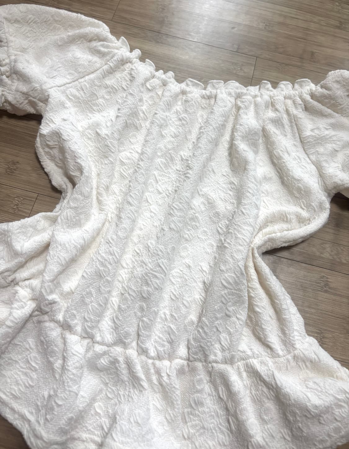 일본빈티지 잉그니 아이보리 오프숄더 펀칭 라떼갸루 히메갸루 상품이미지2