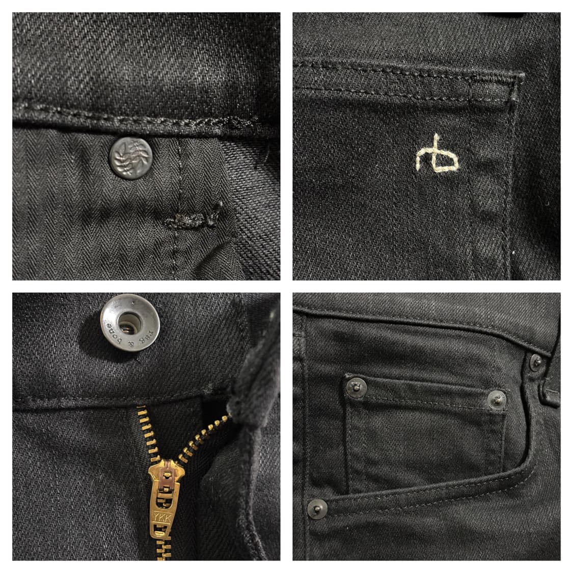 rag&bone 랙앤본 Fit2 슬림레그 데님팬츠32"/블랙 상품이미지7