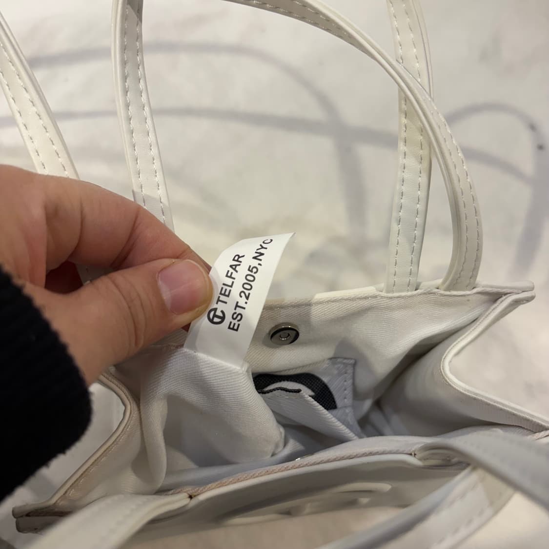 텔파 스몰 쇼핑백 화이트 가방 상품이미지7