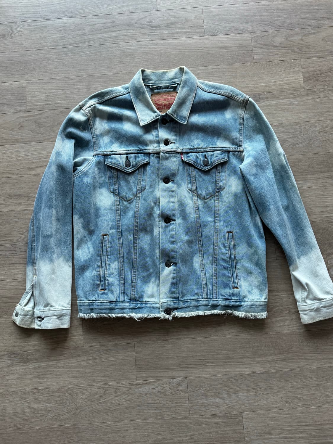리바이스 화이트 워싱 데님자켓 L 상품이미지1