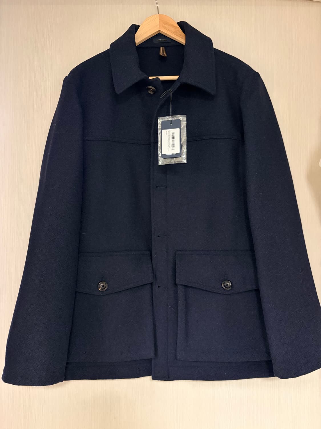 Drake's 드레익스 네이비 멜튼 울 동키 자켓 38 상품이미지2