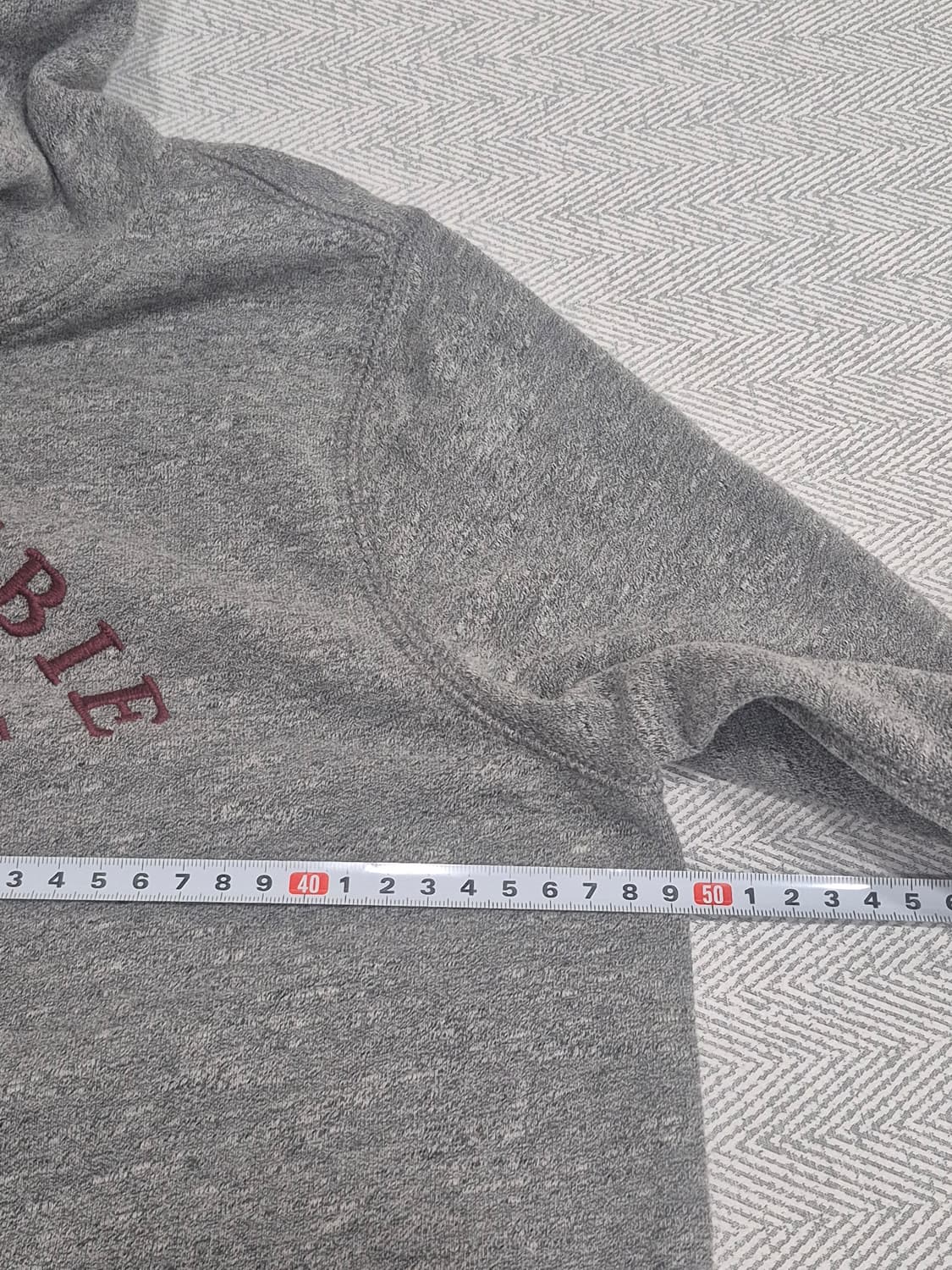 아베크롬비 버건디 자수 기모 후드티 여성 S사이즈 상품이미지8