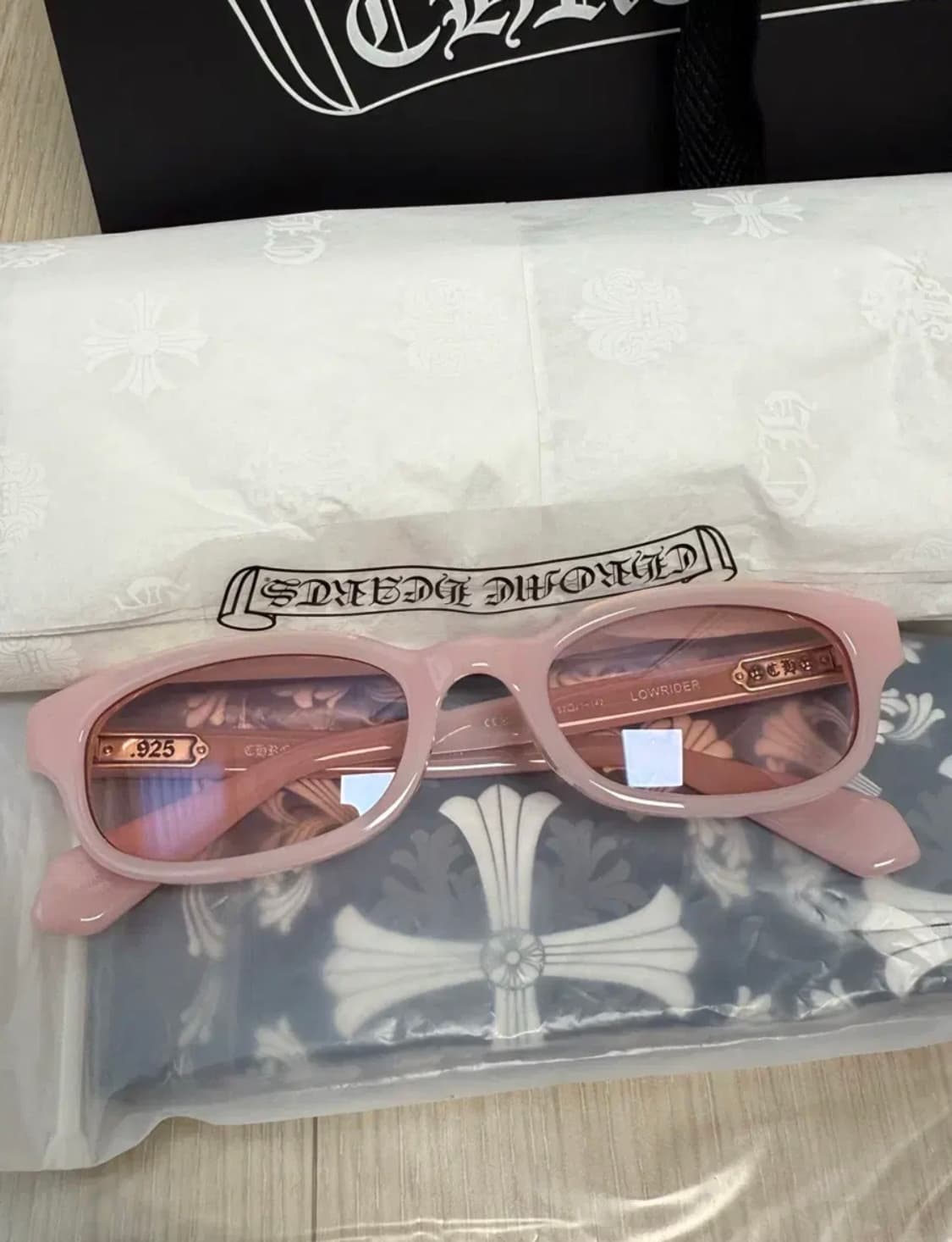 크롬하츠 로우라이더 선글라스 베이비핑크 52 (영수증O) 상품이미지1