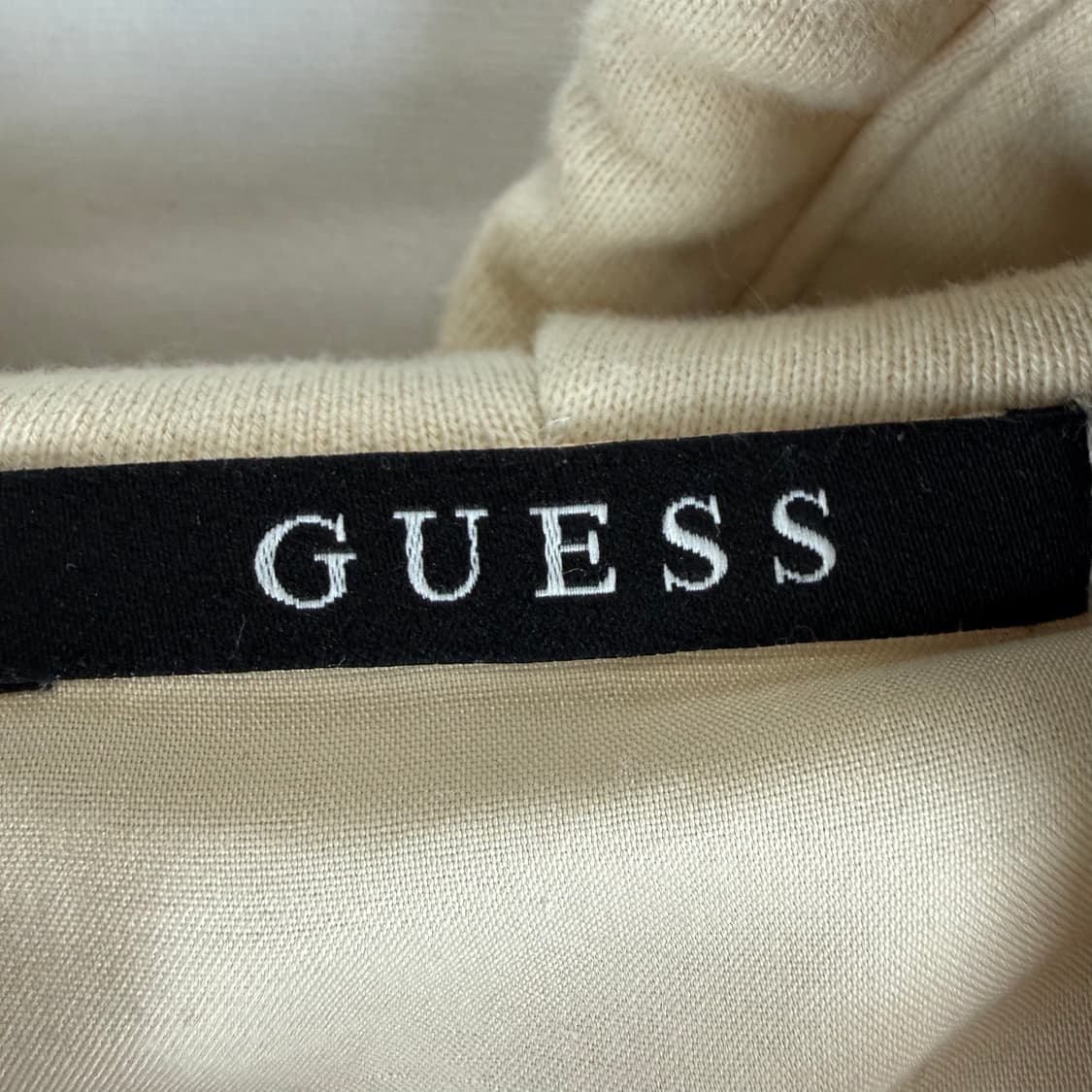 S) 게스 우먼스 양털 플리스 크롭 후드 자켓 베이지 상품이미지3