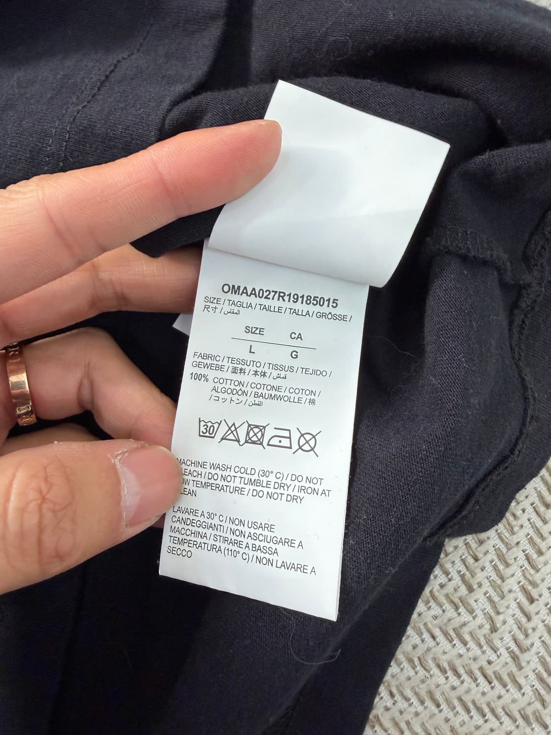 정품) 오프화이트 스텐실 에로우 반팔티 L 상품이미지8