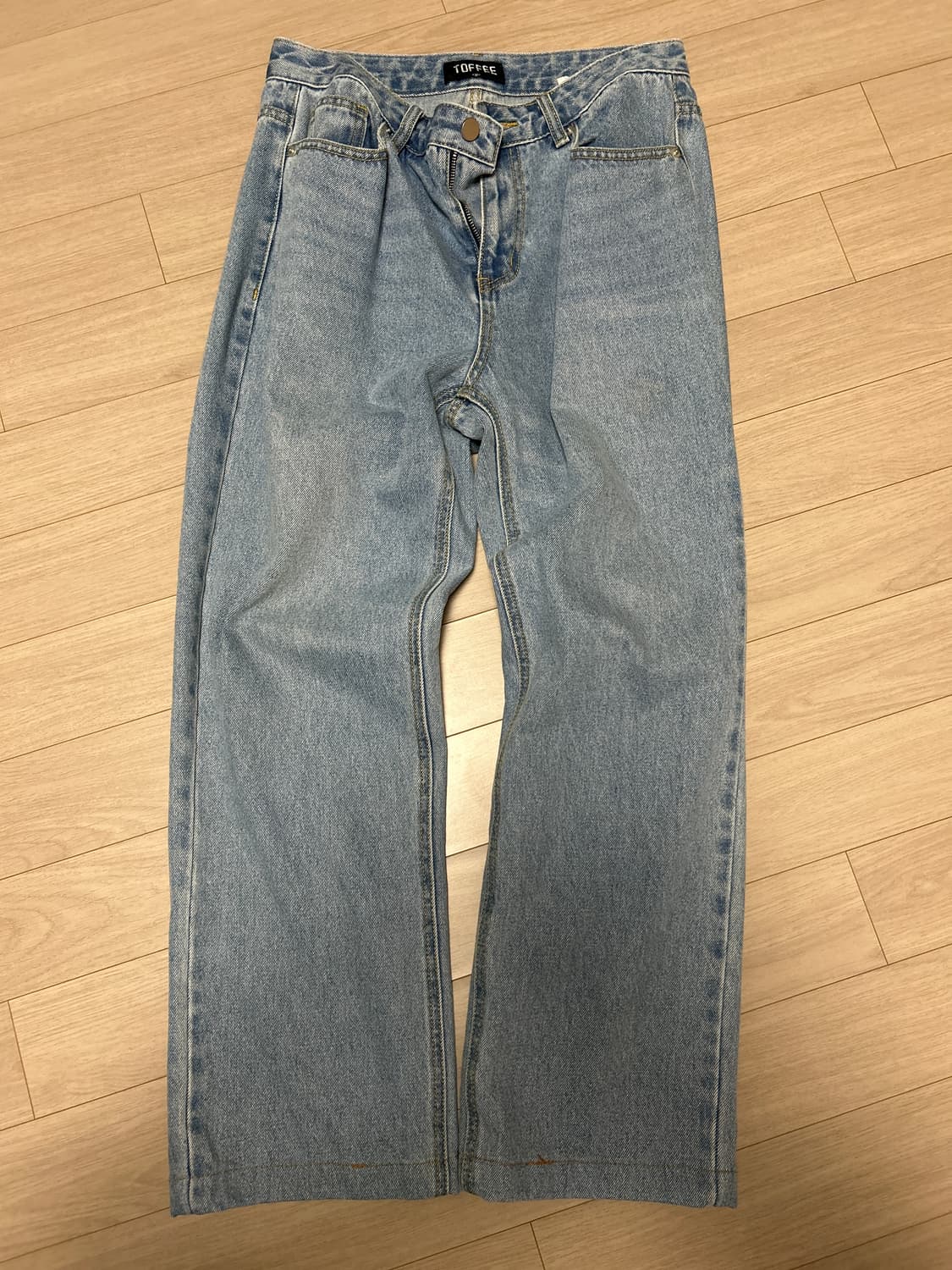 토피 와이드 데님 팬츠 상품이미지1