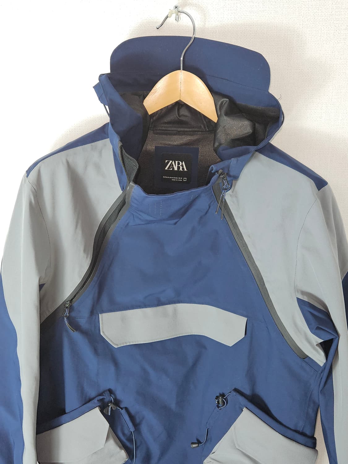 자라 ZARA 유럽판 듀얼웨이 풀오버 쉘 아노락 테크 바람막이 자켓 상품이미지2