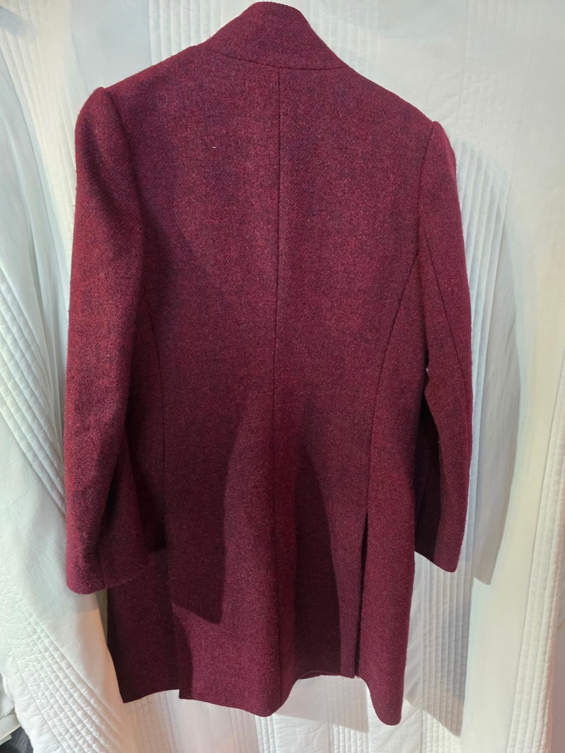 띠어리 버건디 모직 코트 상품이미지4