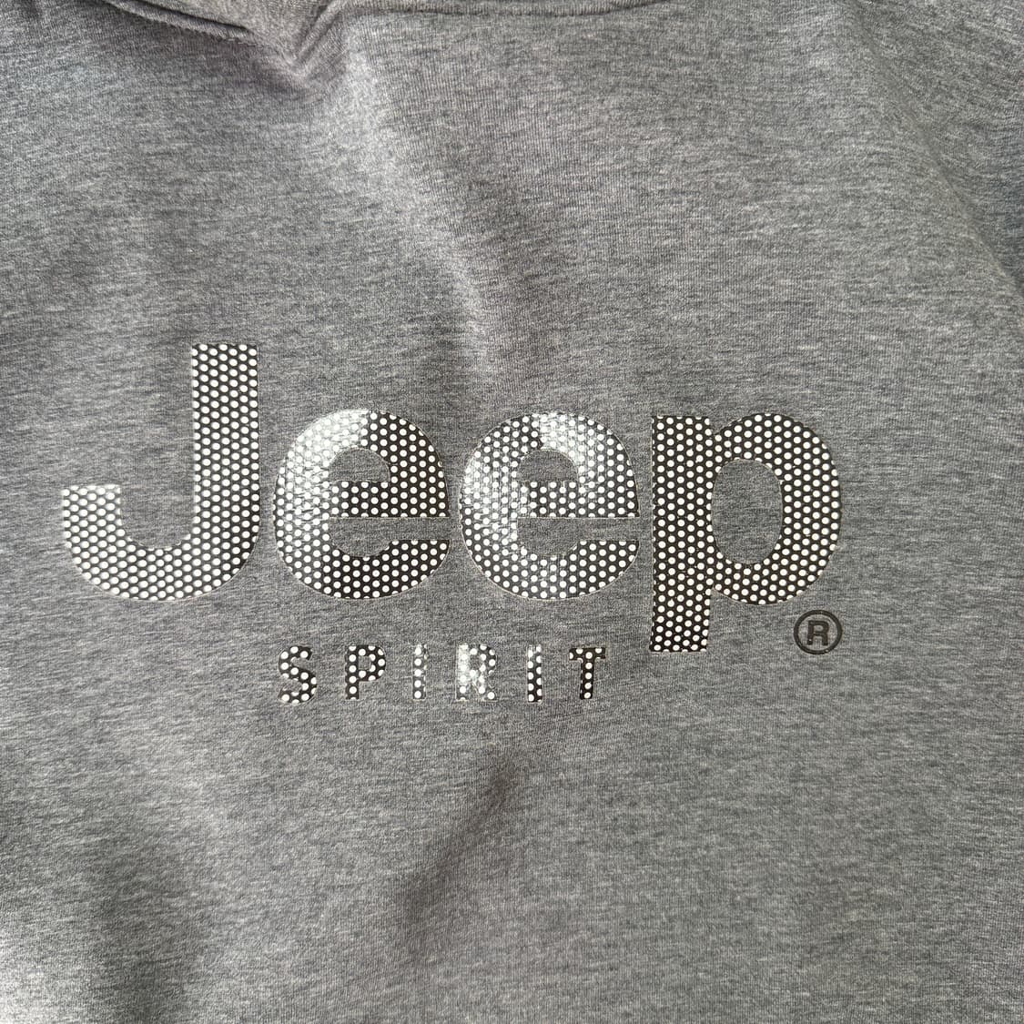 지프 Jeep 스피릿 그레이 도트로고 기모 후드티 XL 상품이미지5