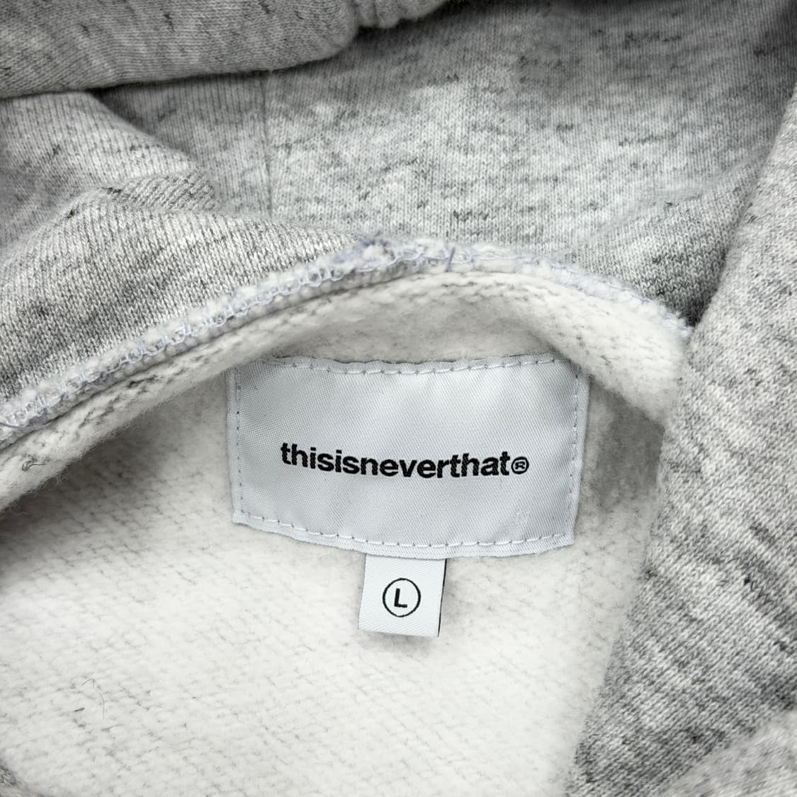 디스이즈네버댓 프린팅 스웻 기모 후드티 그레이 L 상품이미지5
