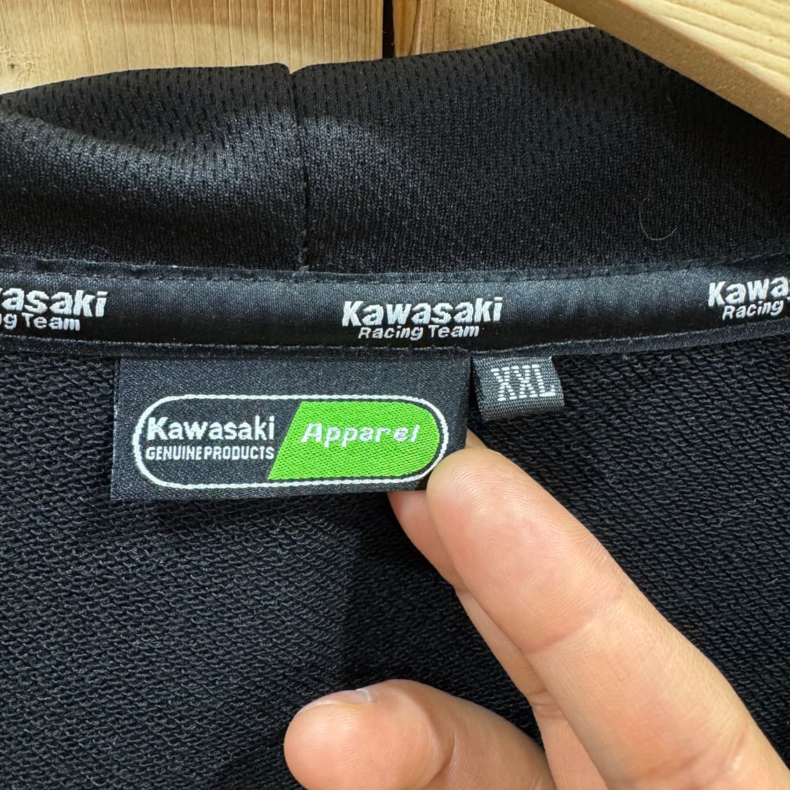 카와사키 레이싱팀 져지 후드 집업 (L)   상품이미지7