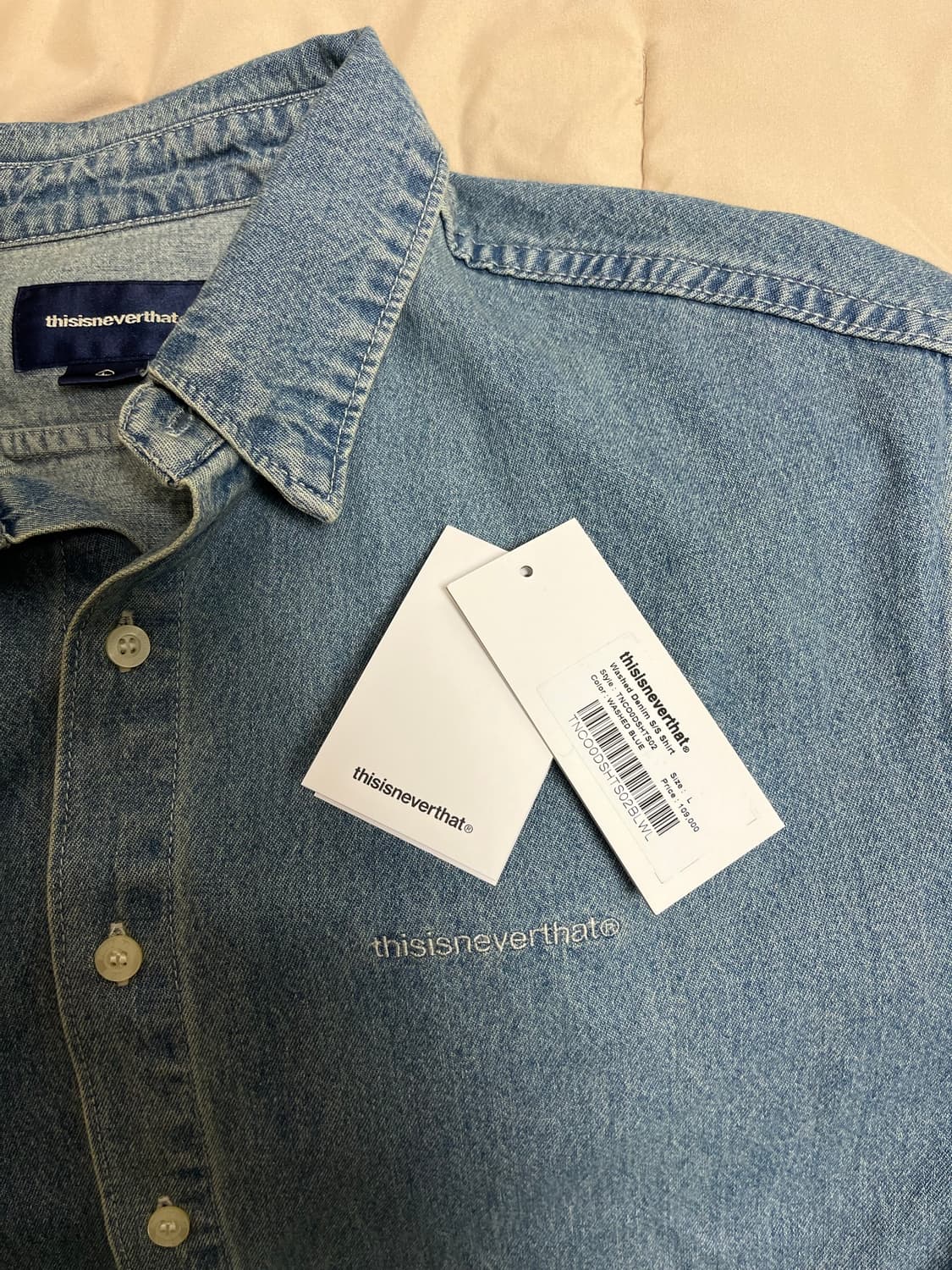 디스이즈네버댓 Washed Denim s/s Shirt 상품이미지3