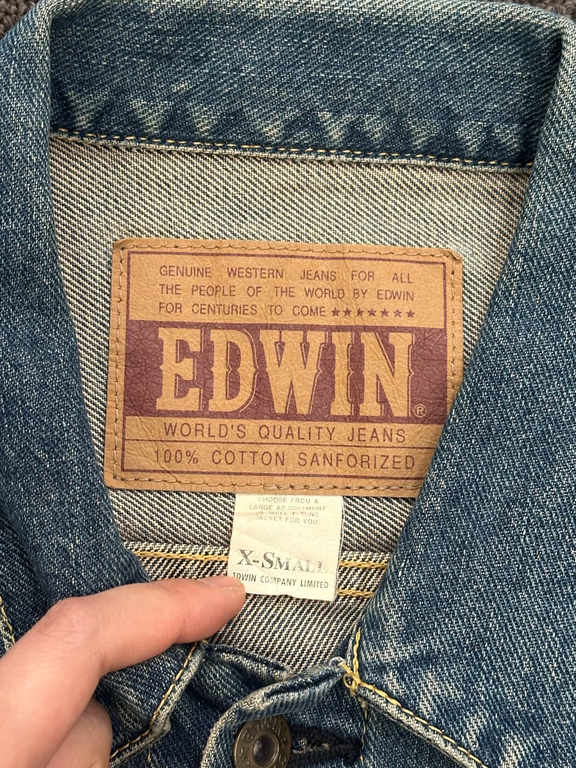 XS)EDWIN 빈티지 여성 트러커 데님 자켓 상품이미지4