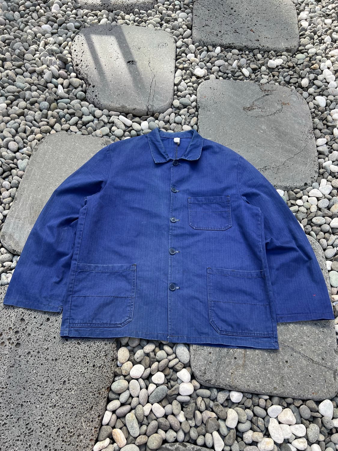 WASHING BLUE OLD HBT 헤링본트윌코튼 프렌치워크자켓 상품이미지1