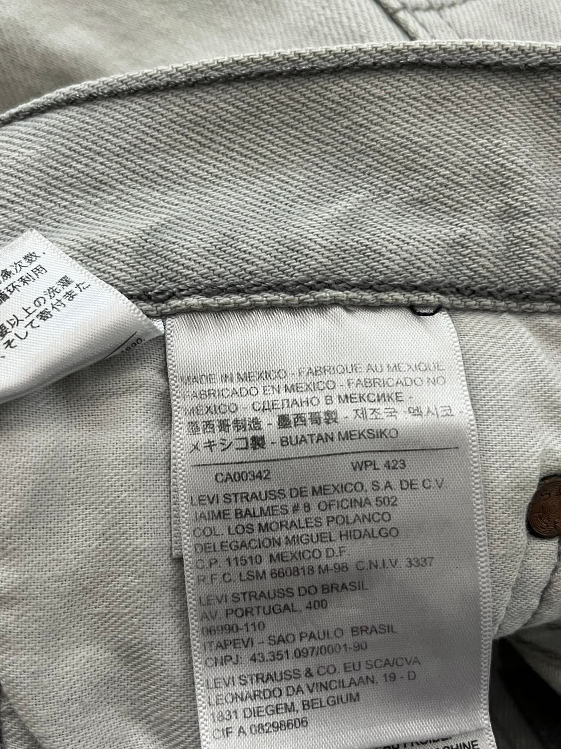 빈티지 리바이스 501 데님 팬츠 그레이 상품이미지6