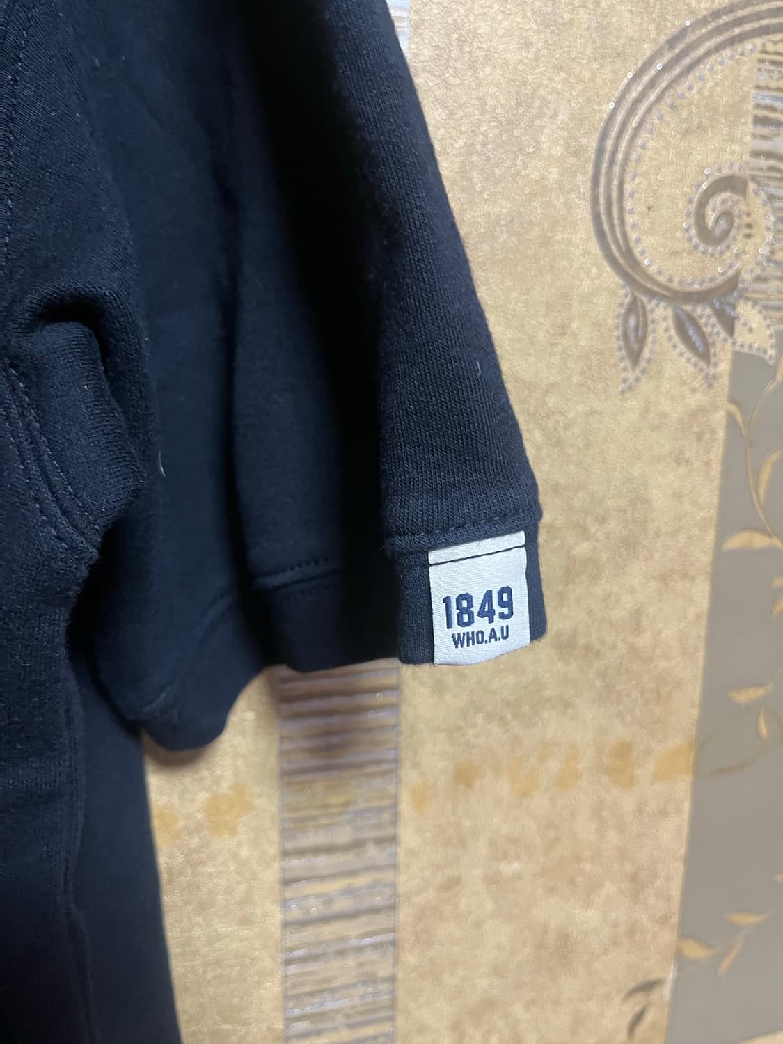 후아유 곰 자수 반팔 카라티 블랙 L 상품이미지6