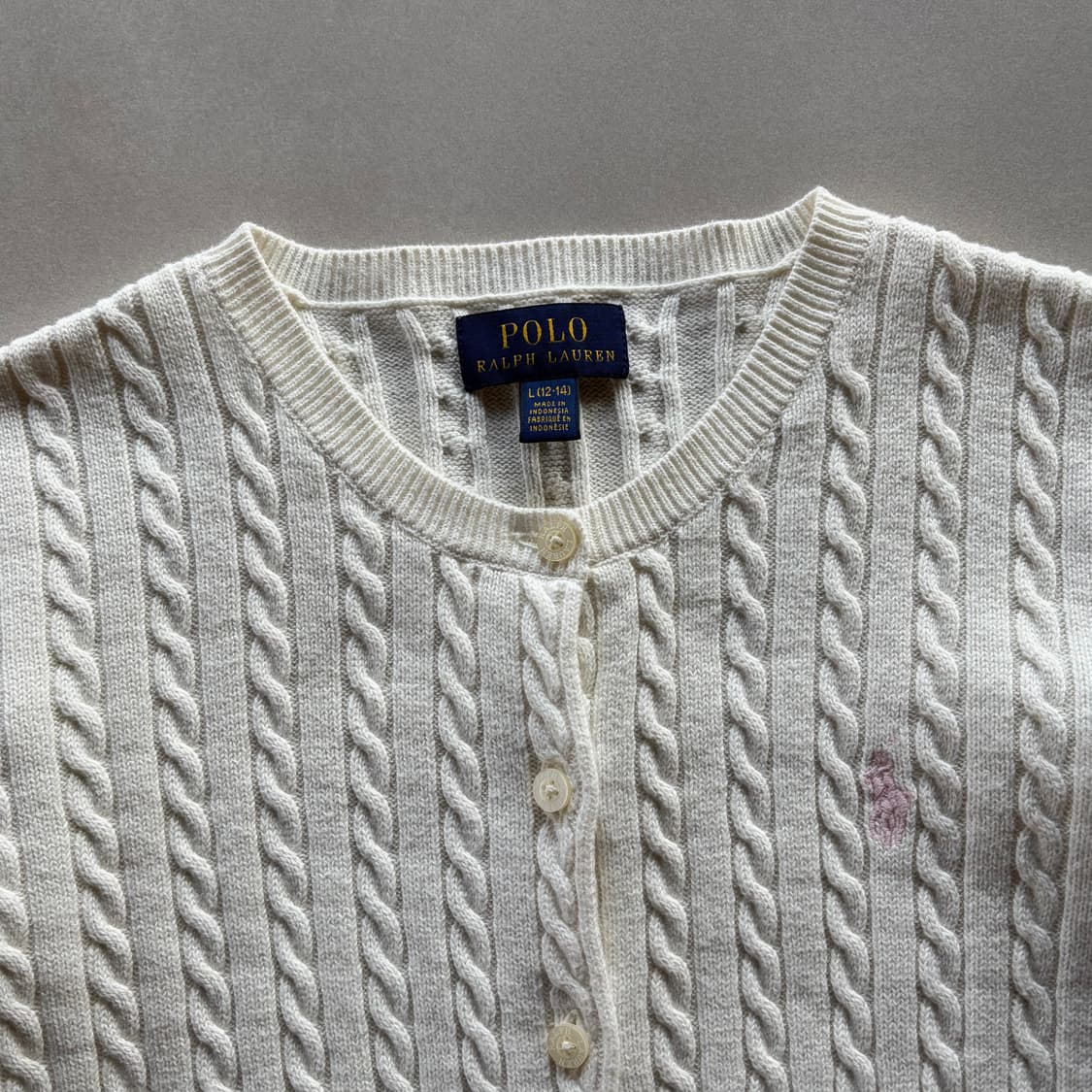 [XS]폴로 랄프로렌 걸즈 꽈배기 케이블 니트 가디건 상품이미지9